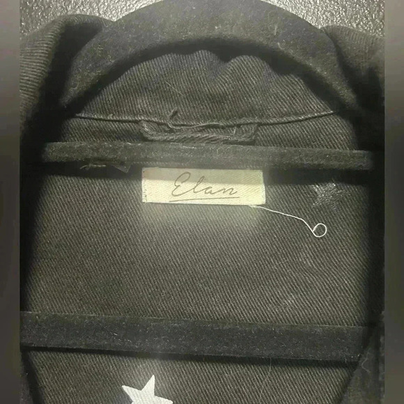 Woman’s Size 2X Plus Size Black Denim Jean Jacket Cute Tie Front Detail Fall - Picture 6 of 6